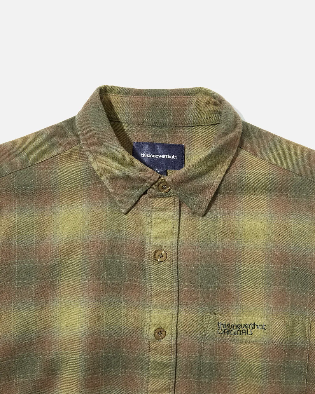 Flannel Check Shirt - Olive