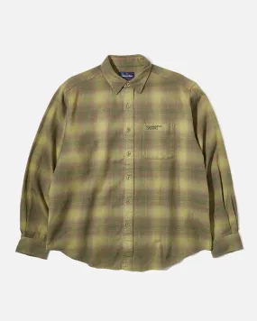 Flannel Check Shirt - Olive