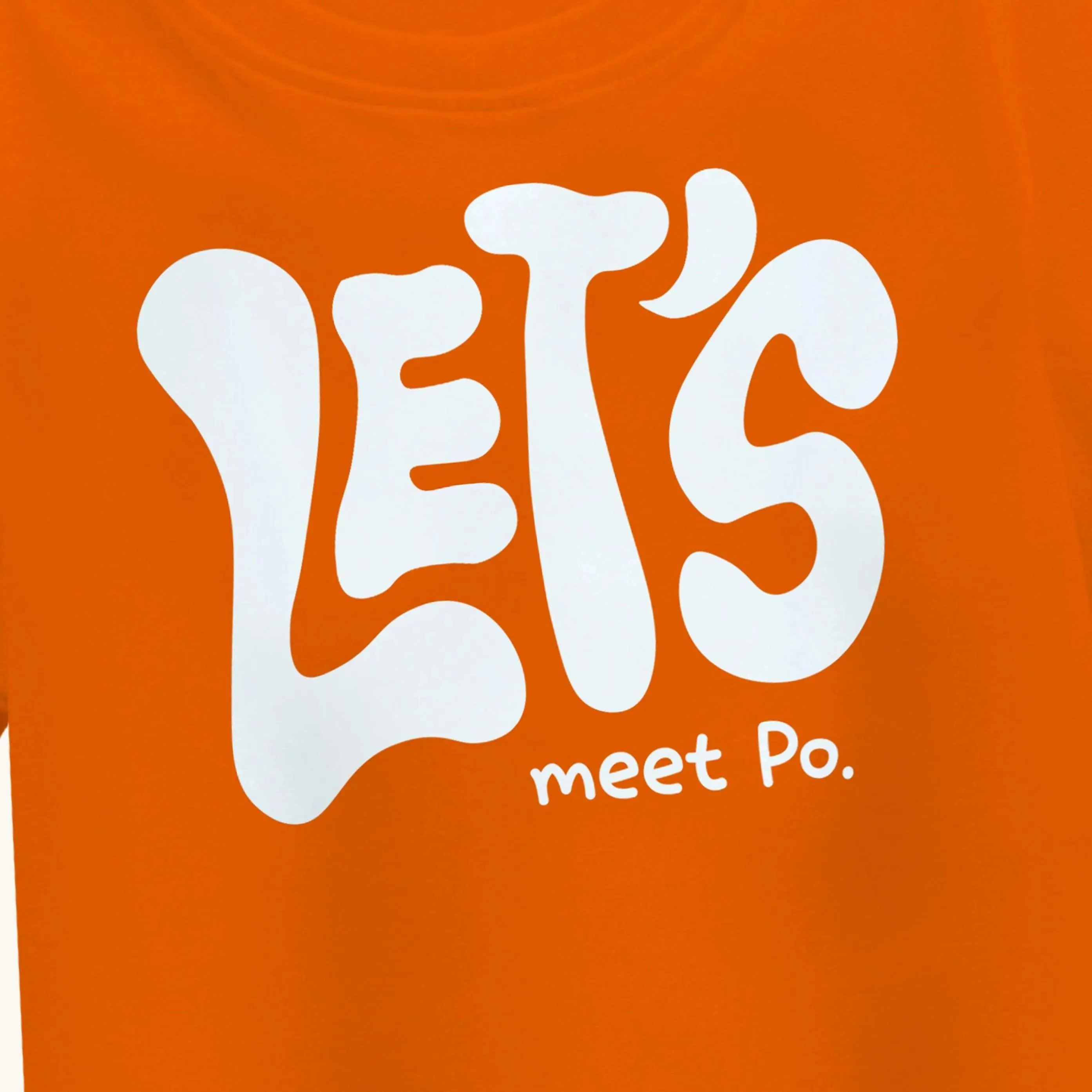 Girls Let's Oversize T-shirt - Orange