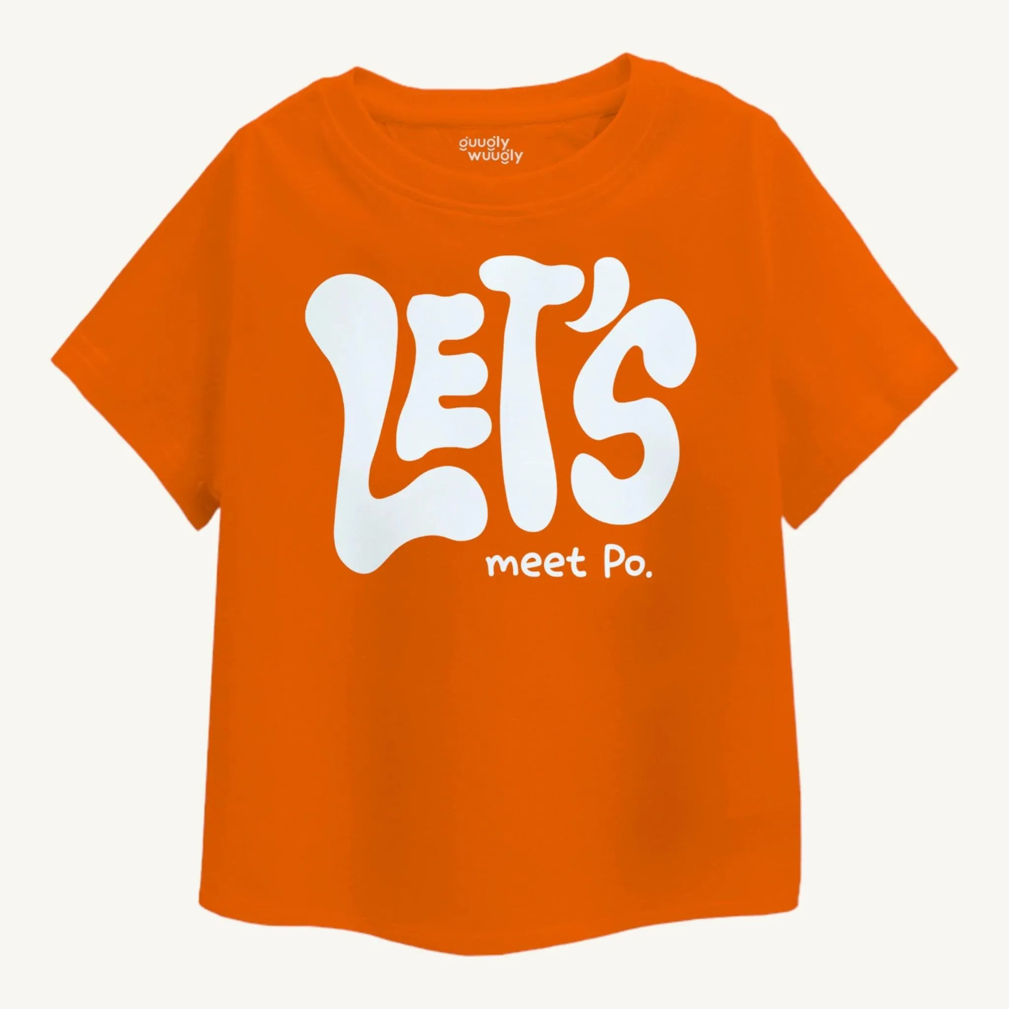 Girls Let's Oversize T-shirt - Orange