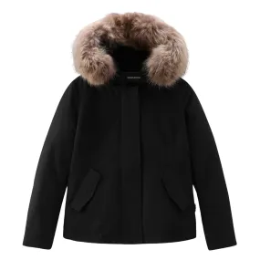 Giubbino Donna Woolrich Arctic Parka Corto Ramar Pelliccia Removibile Nero