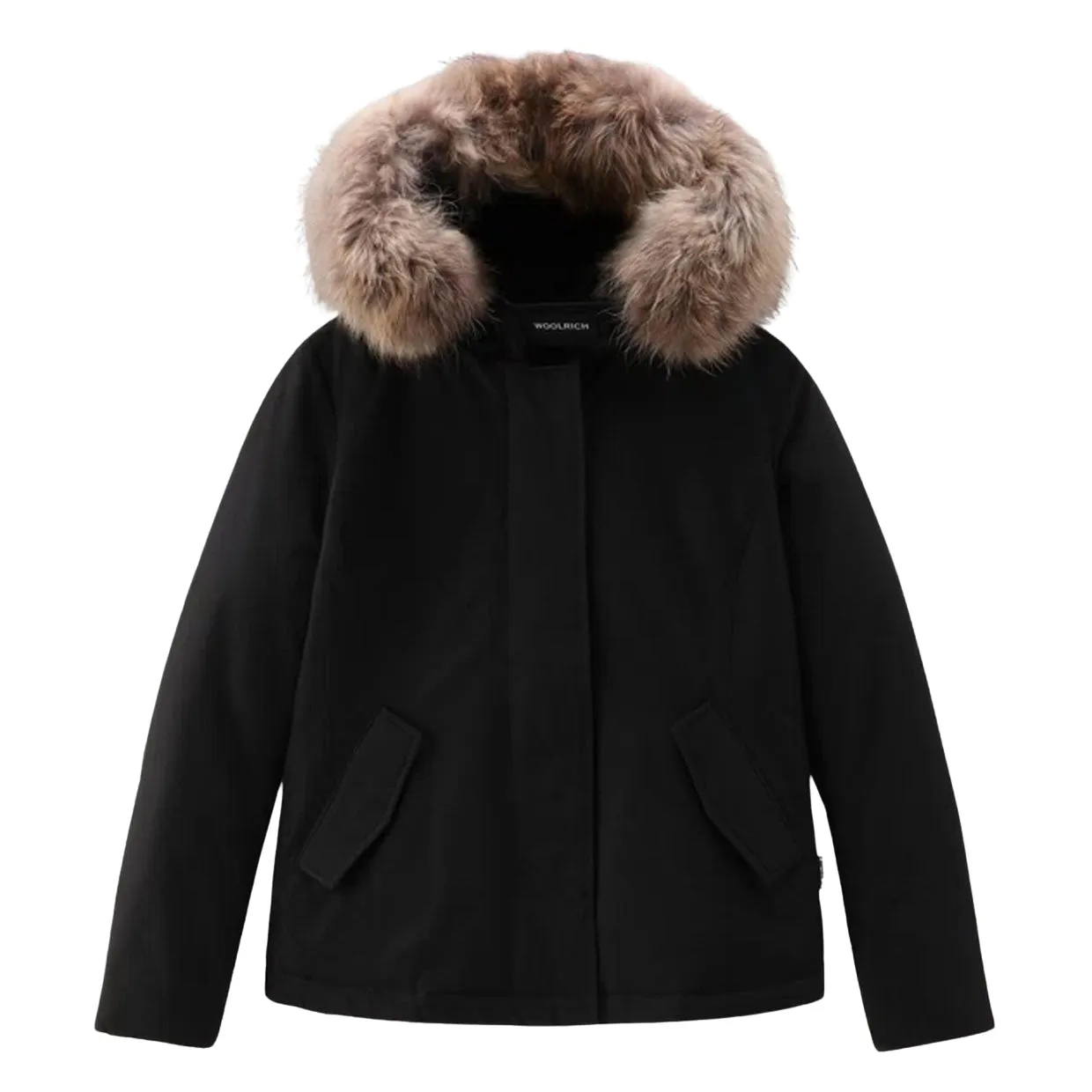 Giubbino Donna Woolrich Arctic Parka Corto Ramar Pelliccia Removibile Nero