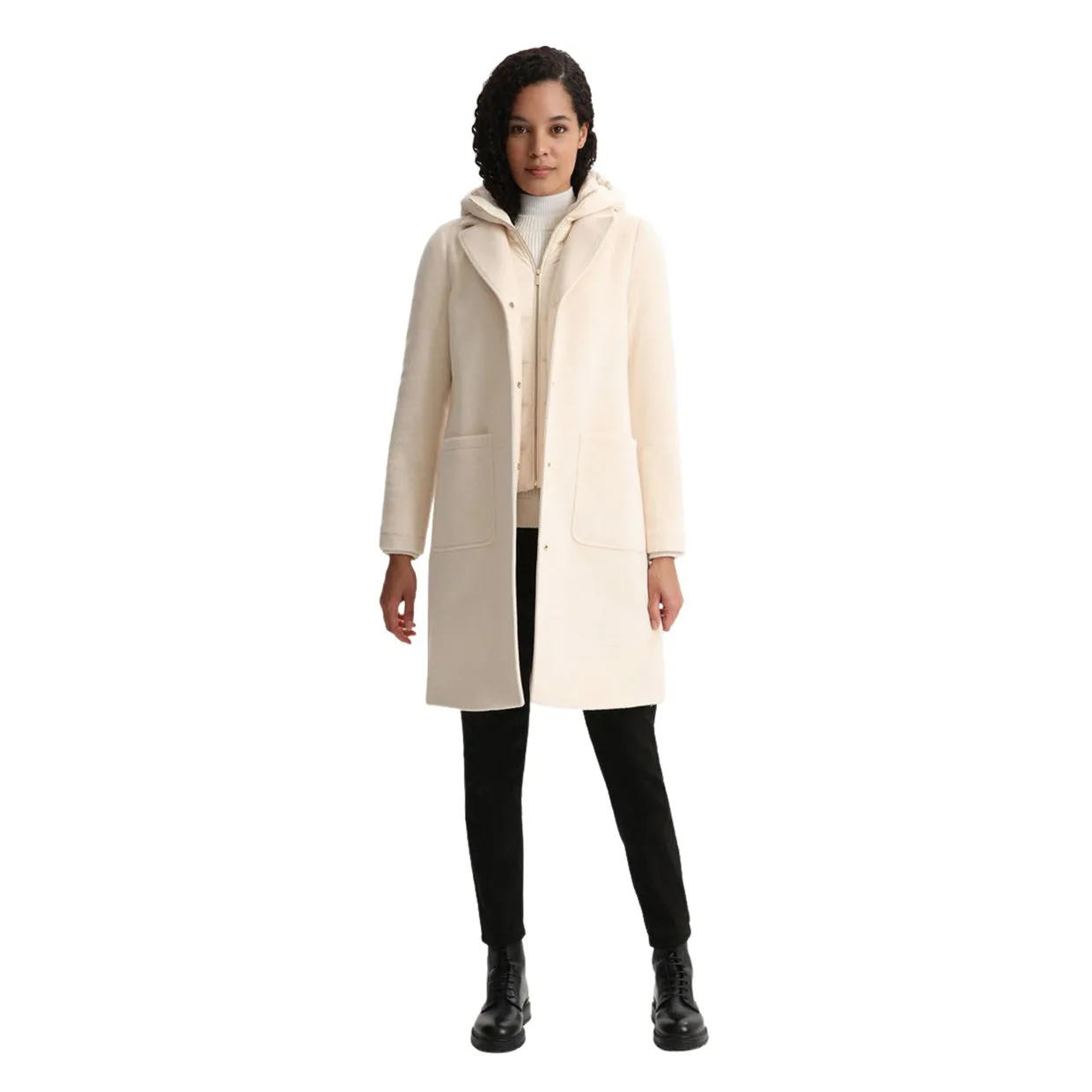 Giubbino Woolrich Donna Kuna Parka Avorio