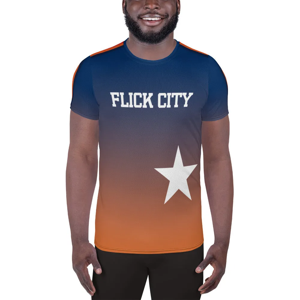 Gradient Blue to Orange Performance Shirt