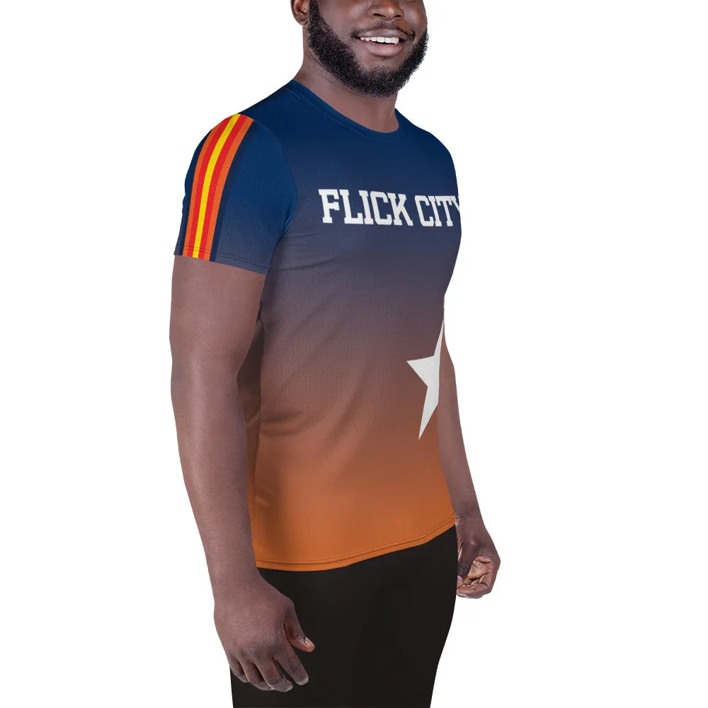 Gradient Blue to Orange Performance Shirt