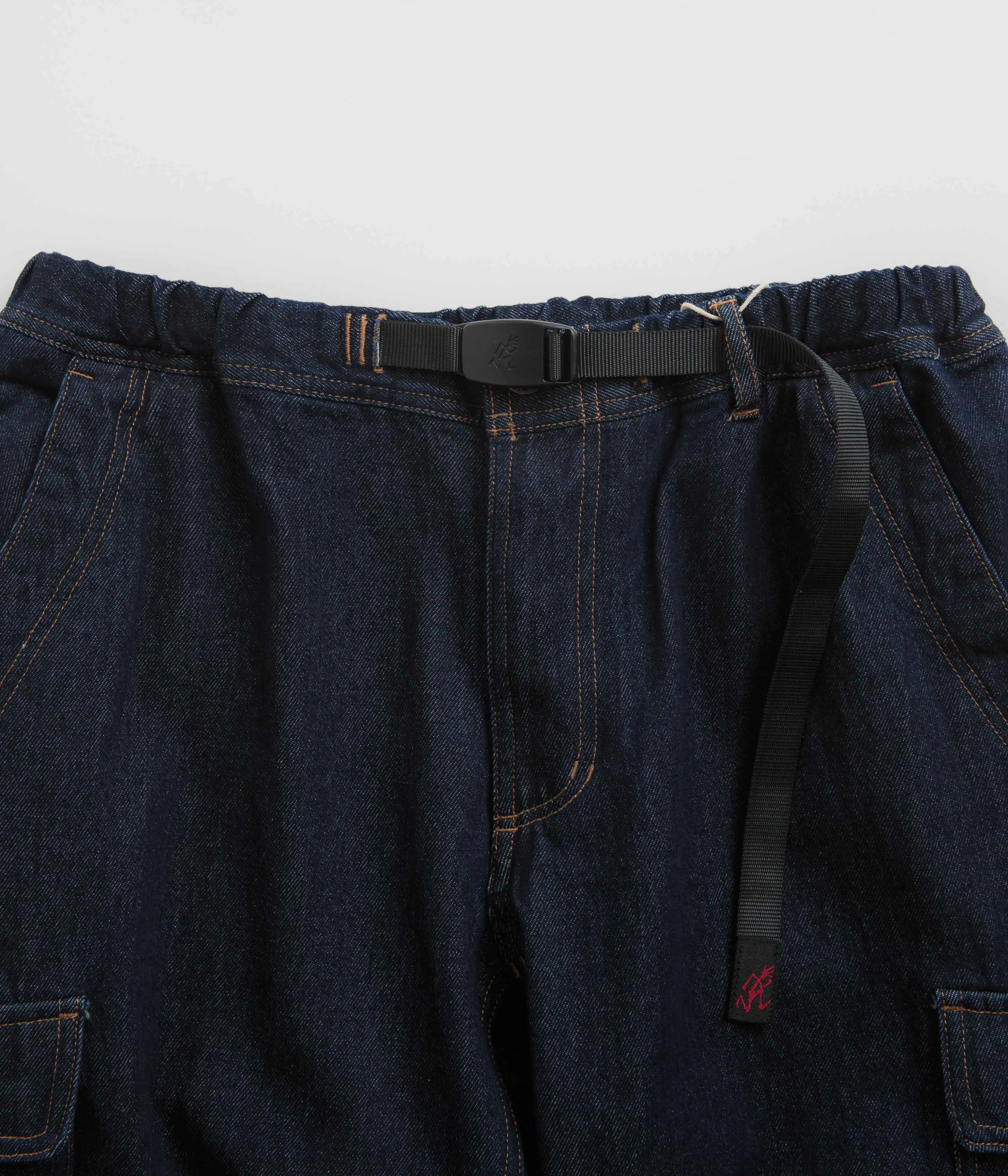 Gramicci Loose Denim Cargo Pants - Dark Indigo