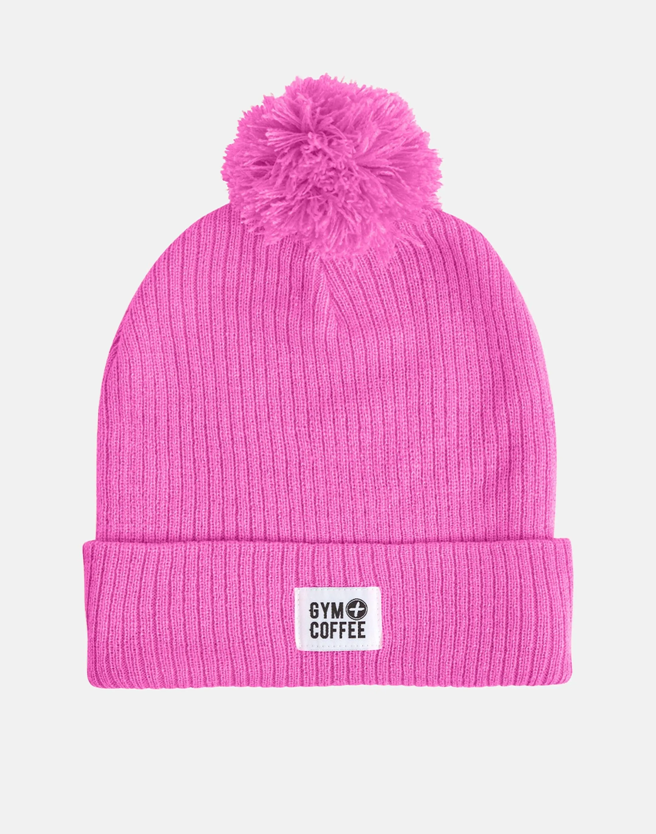 Gym Coffee Bobble Beanie - Pink