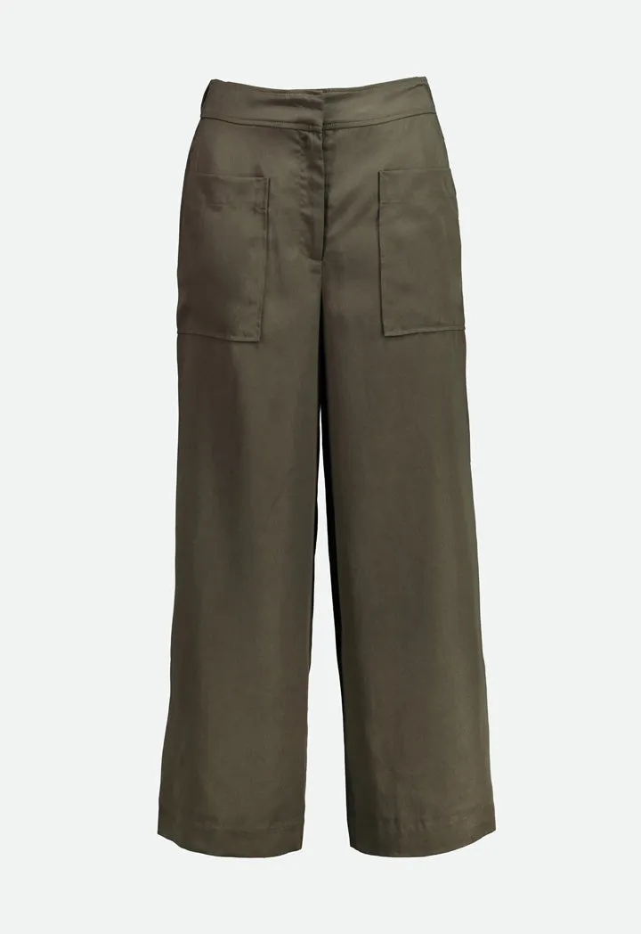 High Waisted Patch Pocket Trouser