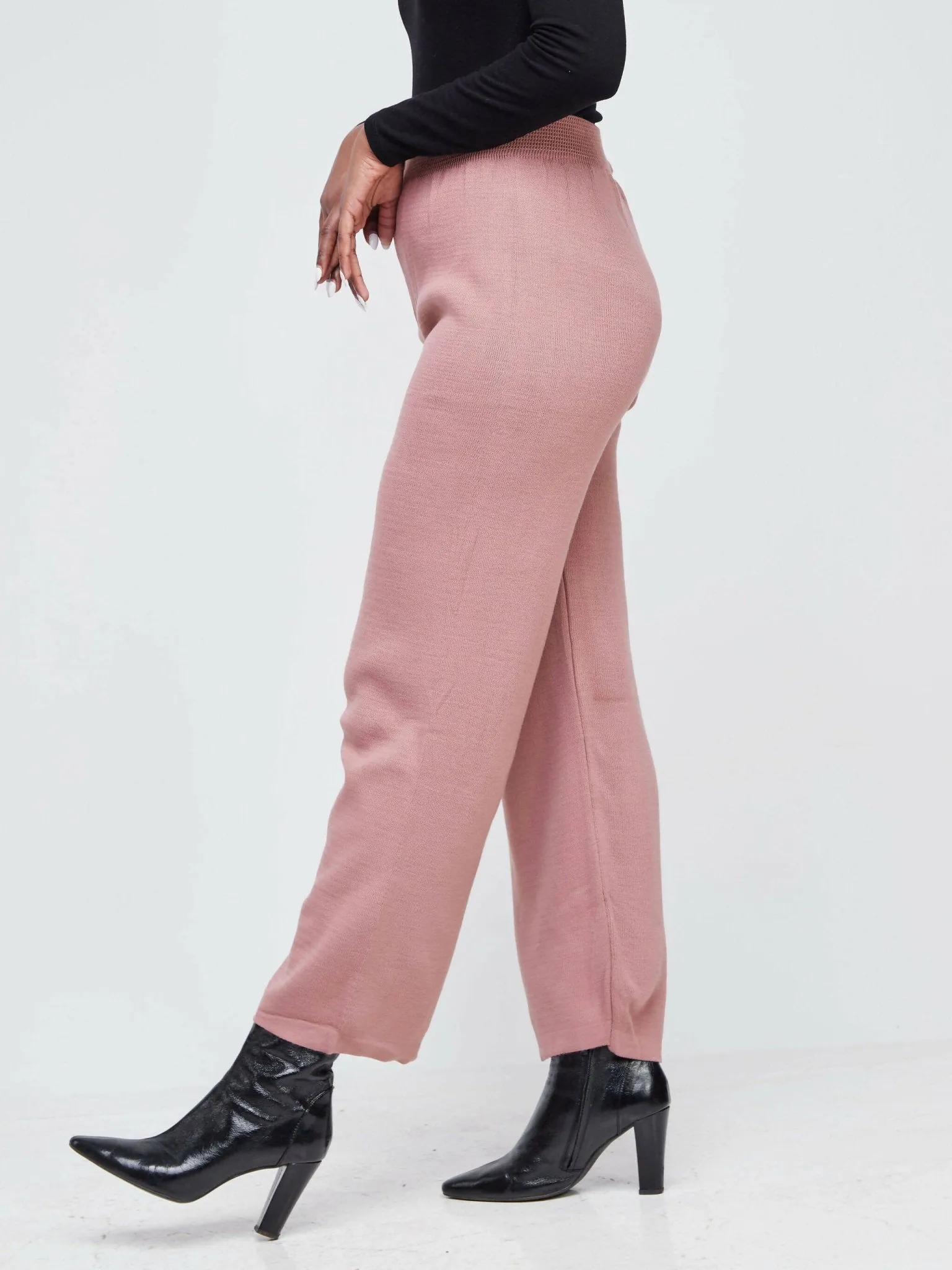 Infy Knit Wear Full Length Pants - Peach