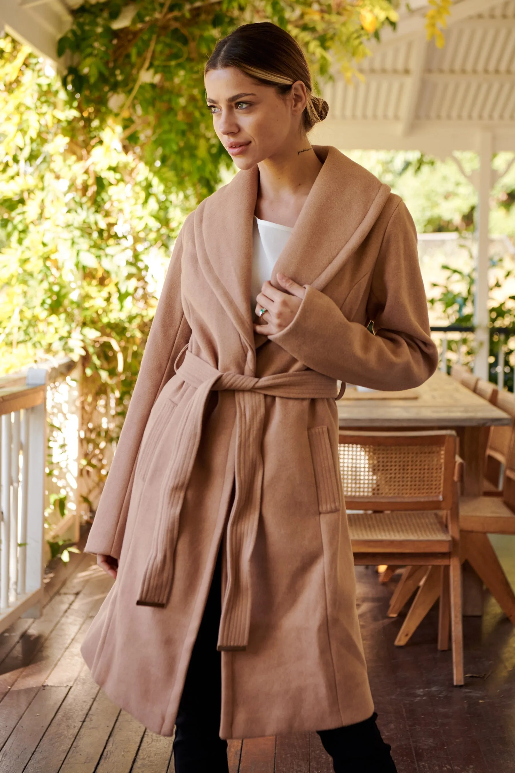 Ivy Camel Winter Wrap Coat