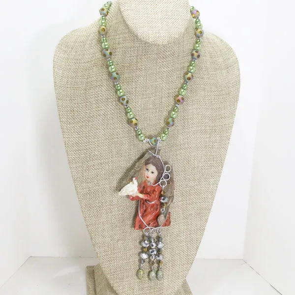 Jacelyn Christmas Angel Pendant Necklace