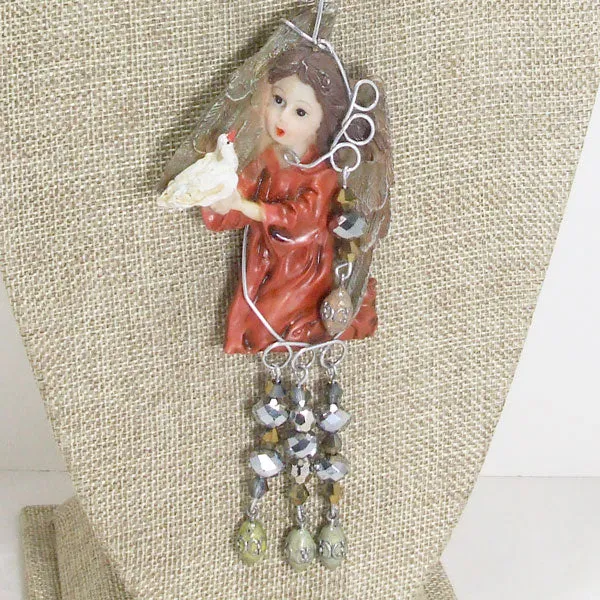 Jacelyn Christmas Angel Pendant Necklace