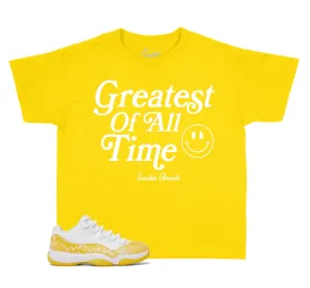 Kids Yellow Snakeskin 11 Shirt - Goat - Yellow