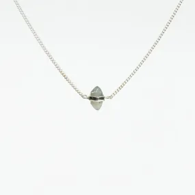 Large Silver Labradorite Wrap Necklace