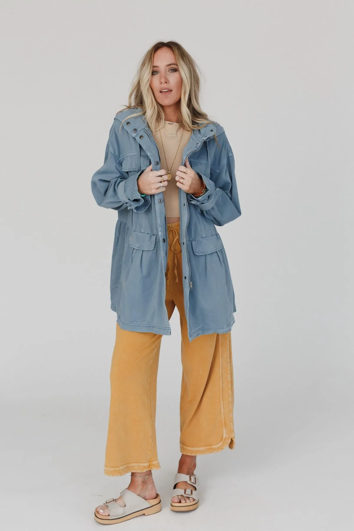 Layers On Layers Perfect Boho Parka - Denim