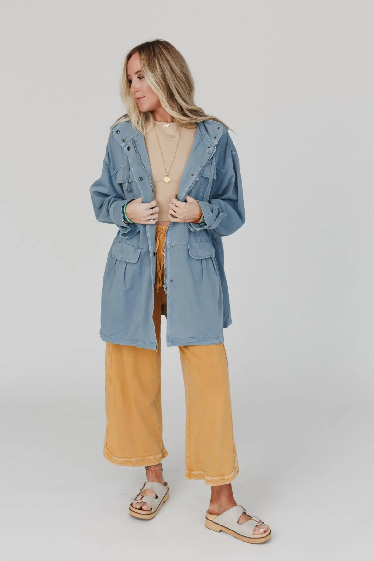 Layers On Layers Perfect Boho Parka - Denim