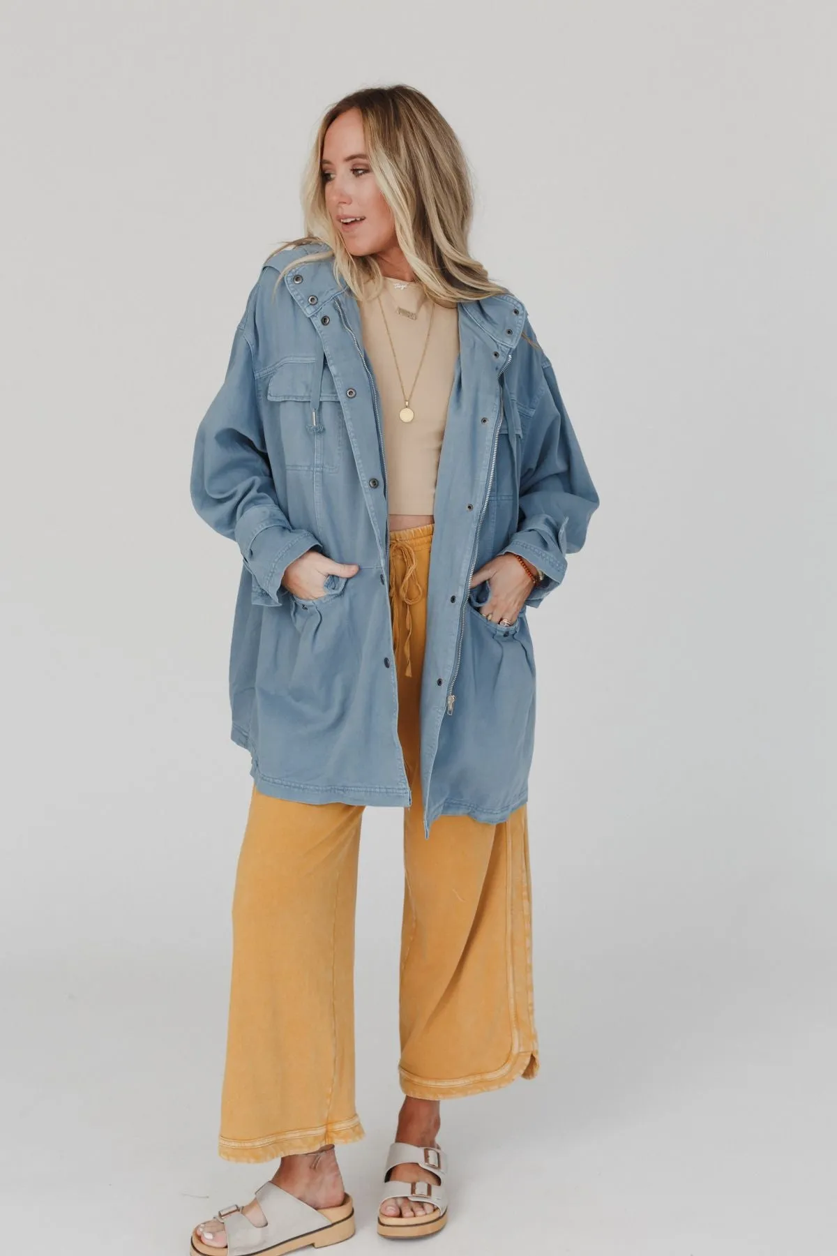 Layers On Layers Perfect Boho Parka - Denim