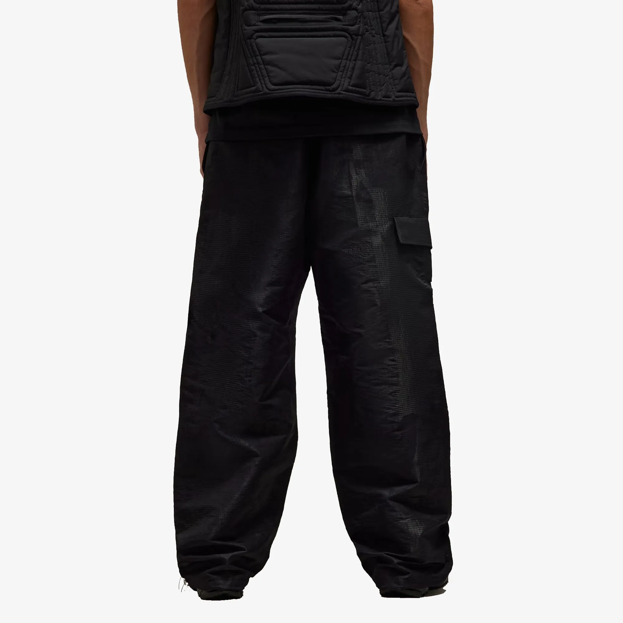 LINED JACQUARD RIPSTOP PANTS 'BLACK'