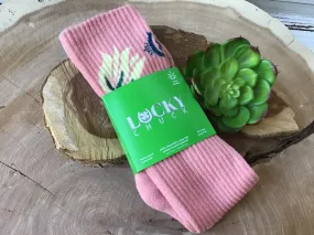 Lucky Chuck Peach Make It Happen Performance Socks