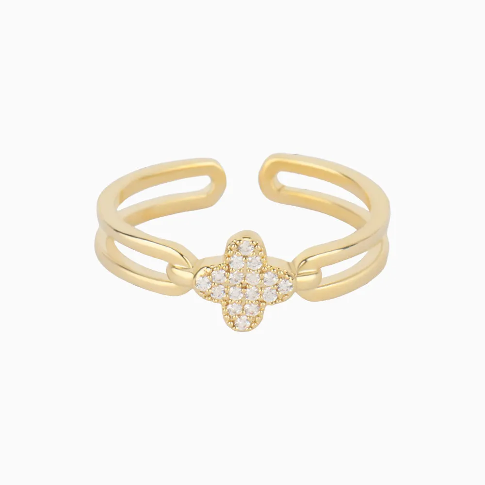 Lucky Four Leaf Clover Ring