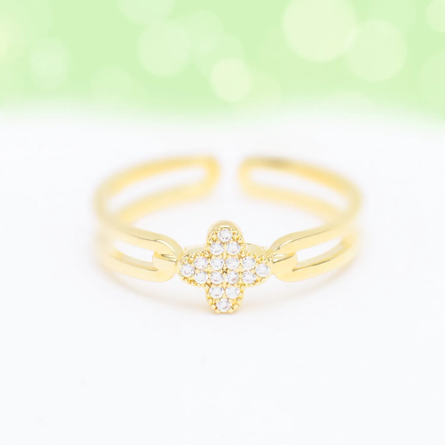 Lucky Four Leaf Clover Ring