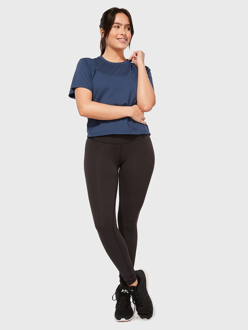 LULULEMON X BARRY'S BLUE VENTILATED OPEN-BACK TEE