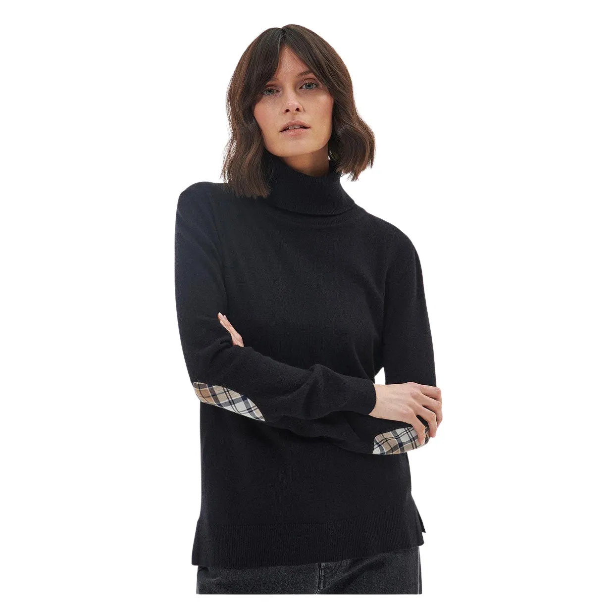 Maglione Donna Barbour Pendle Roll-Neck Nero