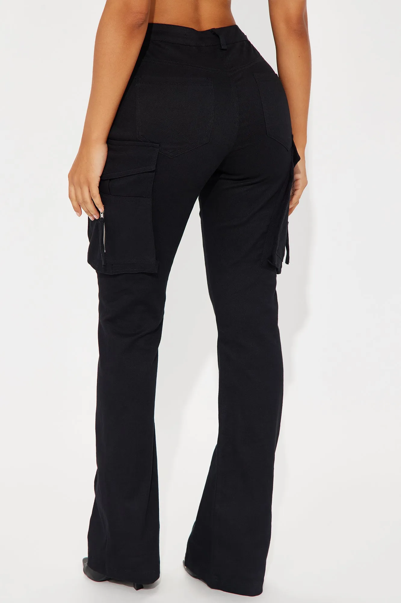 Make It Last Cargo Flare Pant - Black