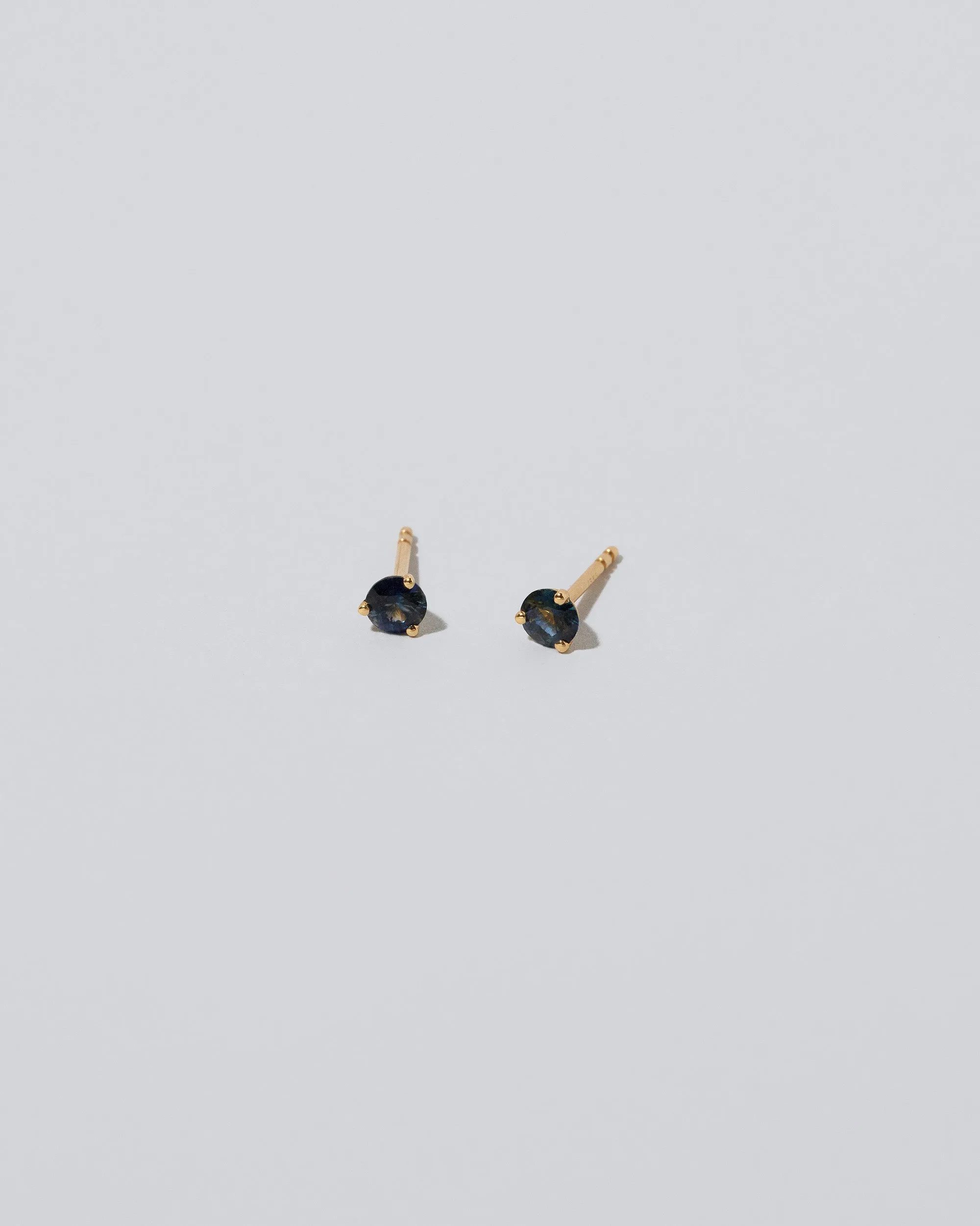 Martini Stud Earrings - Blue & Yellow sapphire