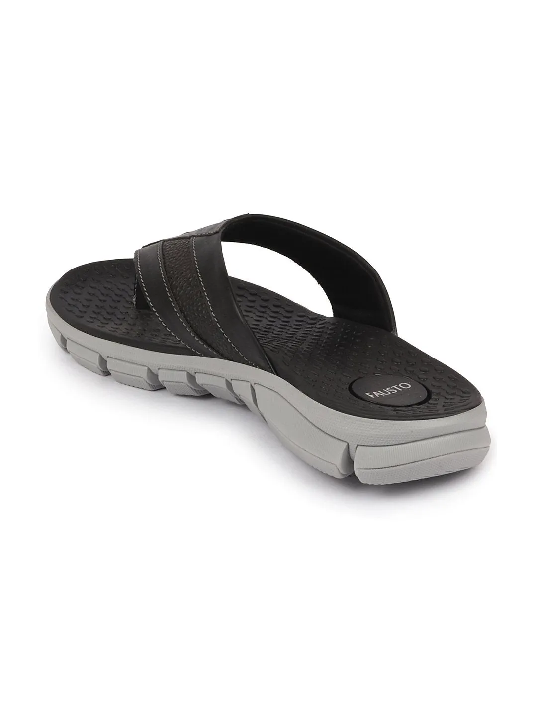 Men Black Phylon Sole Flexible Ultrasoft Outdoor & House Slippers