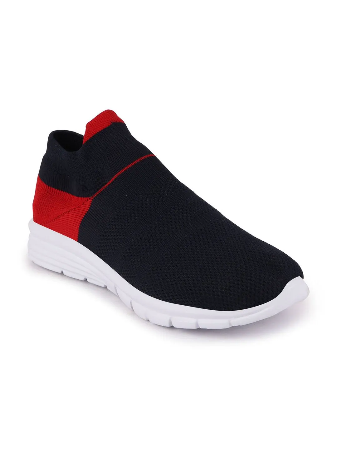 Men Blue Sports Slip-On Walking Shoes