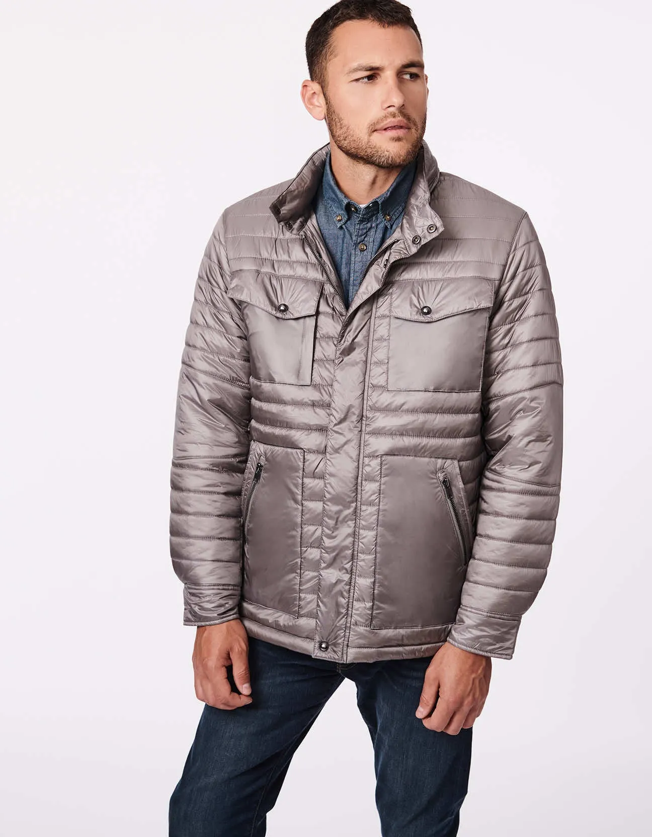 Men's Pocket Row Puffer Jacket