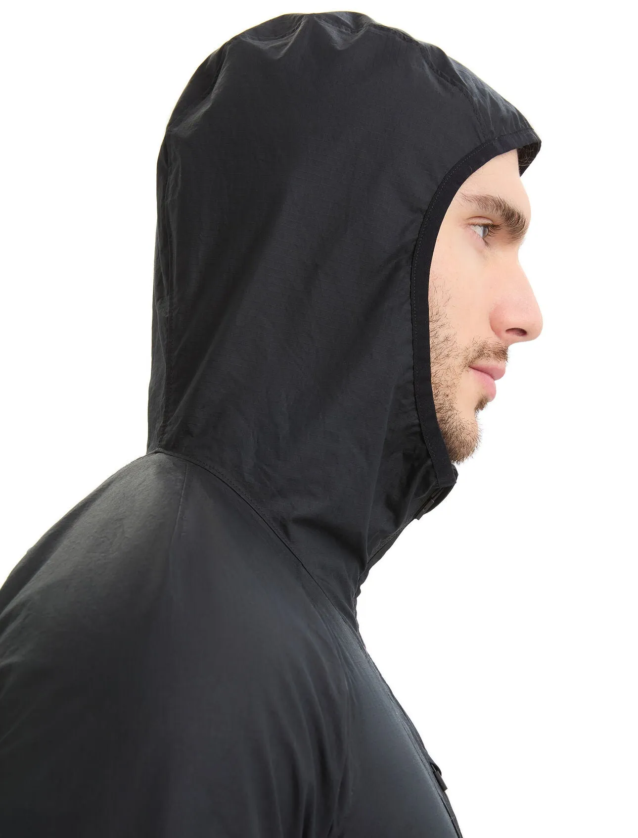 Mens Shell   Cotton Windbreaker - Black