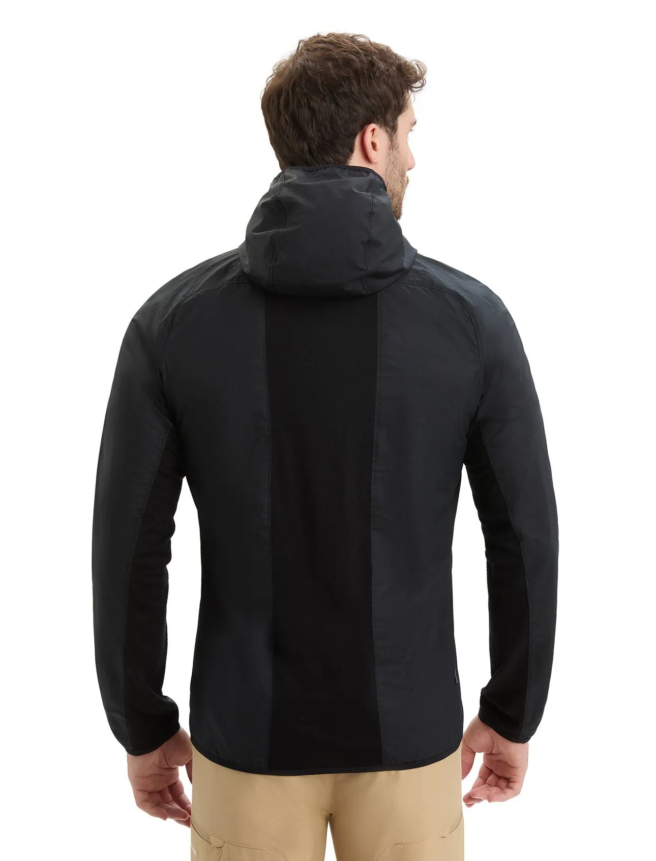 Mens Shell   Cotton Windbreaker - Black