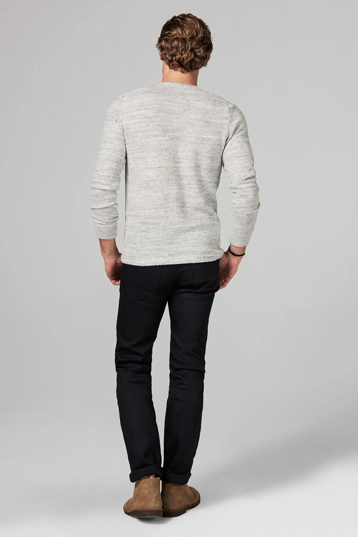 Men's Soft Knit Melange V-Neck Sweater