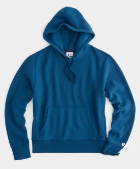 Midweight Popover Hoodie Sweatshirt in Dark Teal