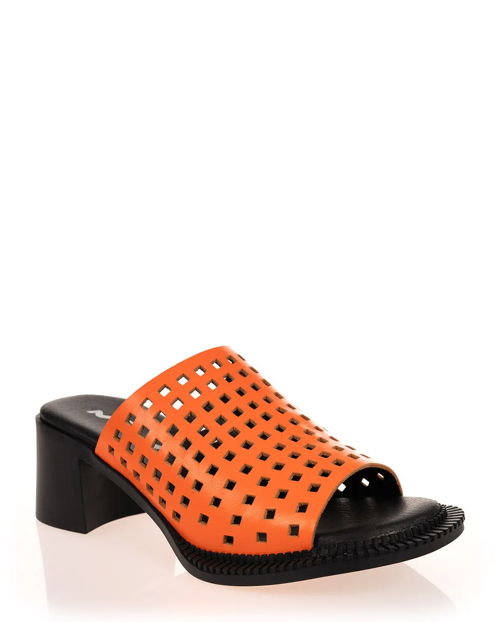 Minx Connect Persimmon Square Perforated Leather