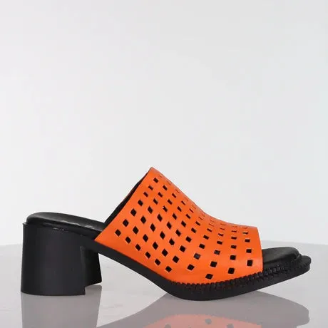 Minx Connect Persimmon Square Perforated Leather