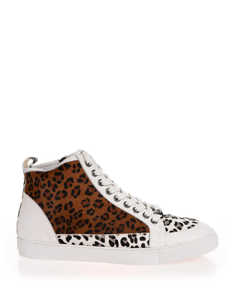 Minx Otto Leopard Print Multi High Top Casual Boot