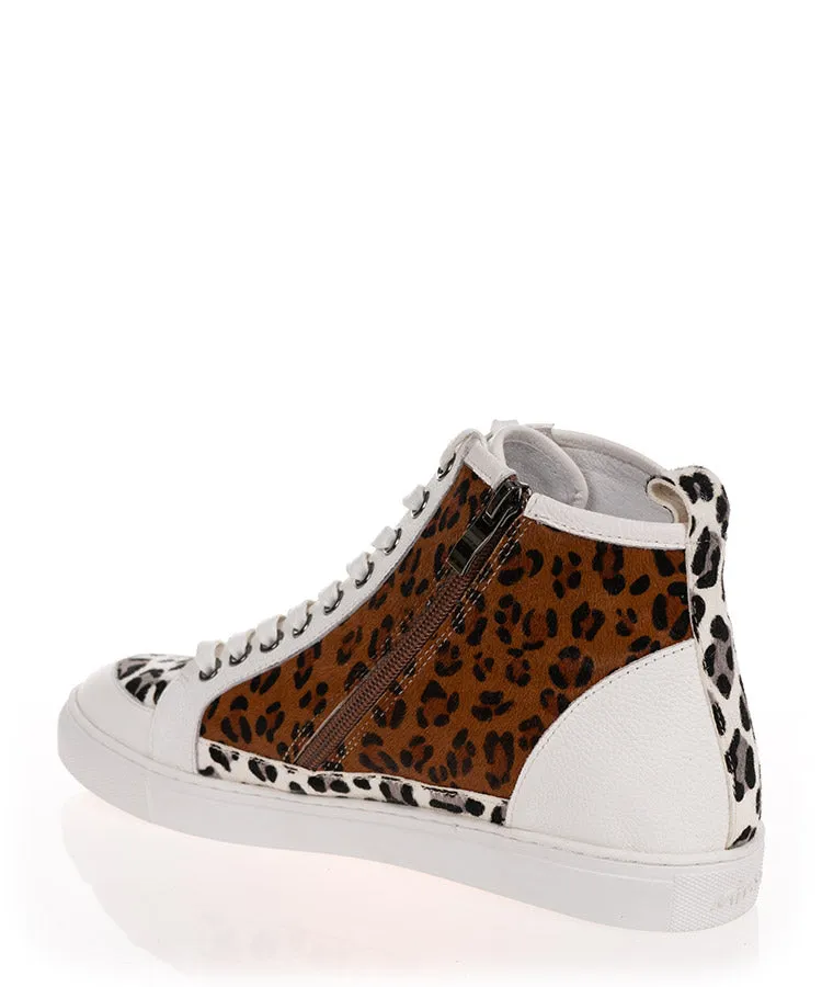 Minx Otto Leopard Print Multi High Top Casual Boot