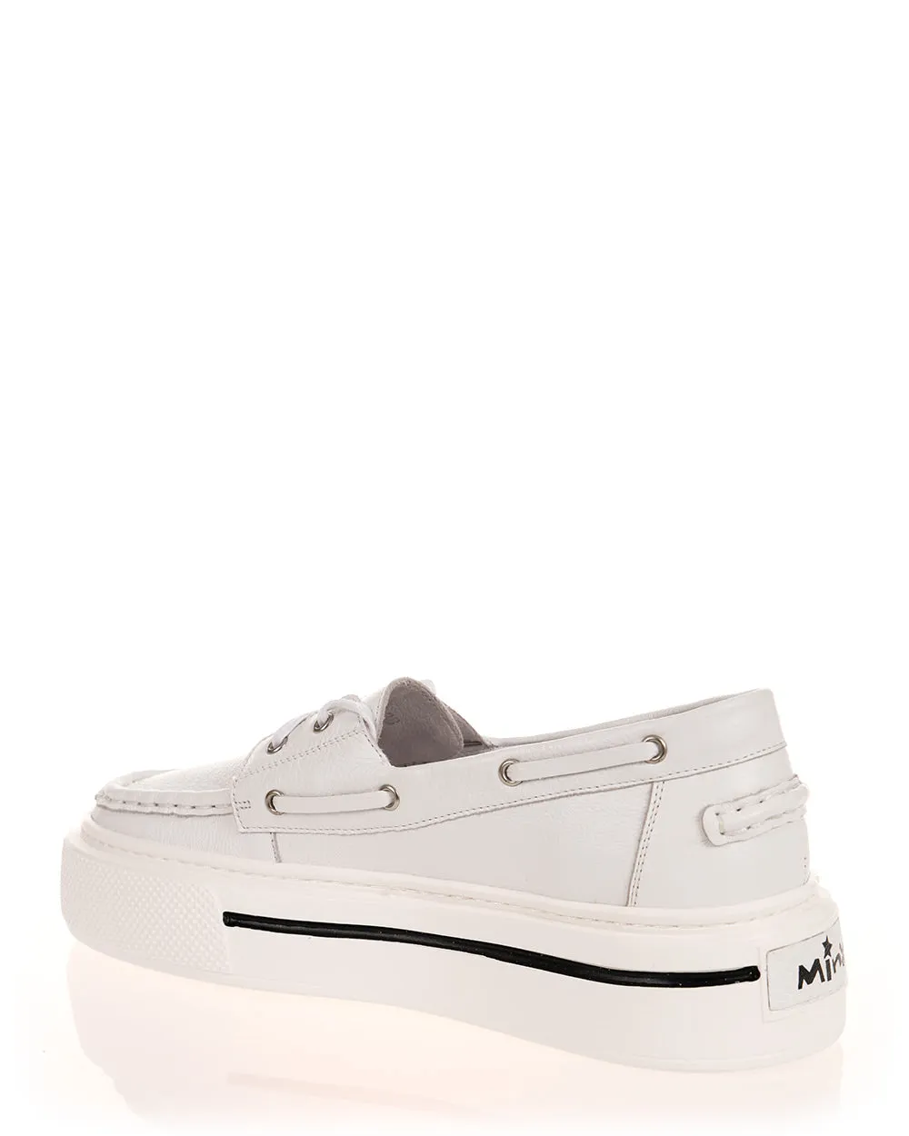 Minx Saylor White Leather Casual