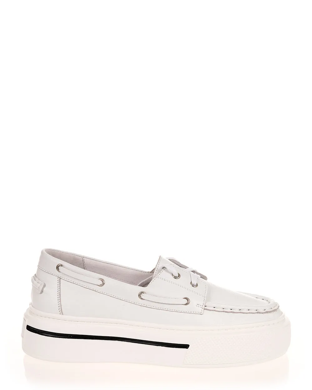 Minx Saylor White Leather Casual