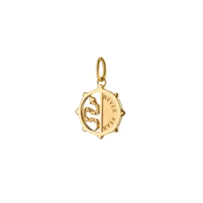 Monica Rich Kosann 18k Gold Mini Never Fear Snake Medallion