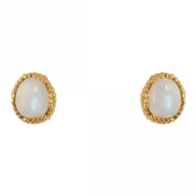 Moonstone Post Earrings