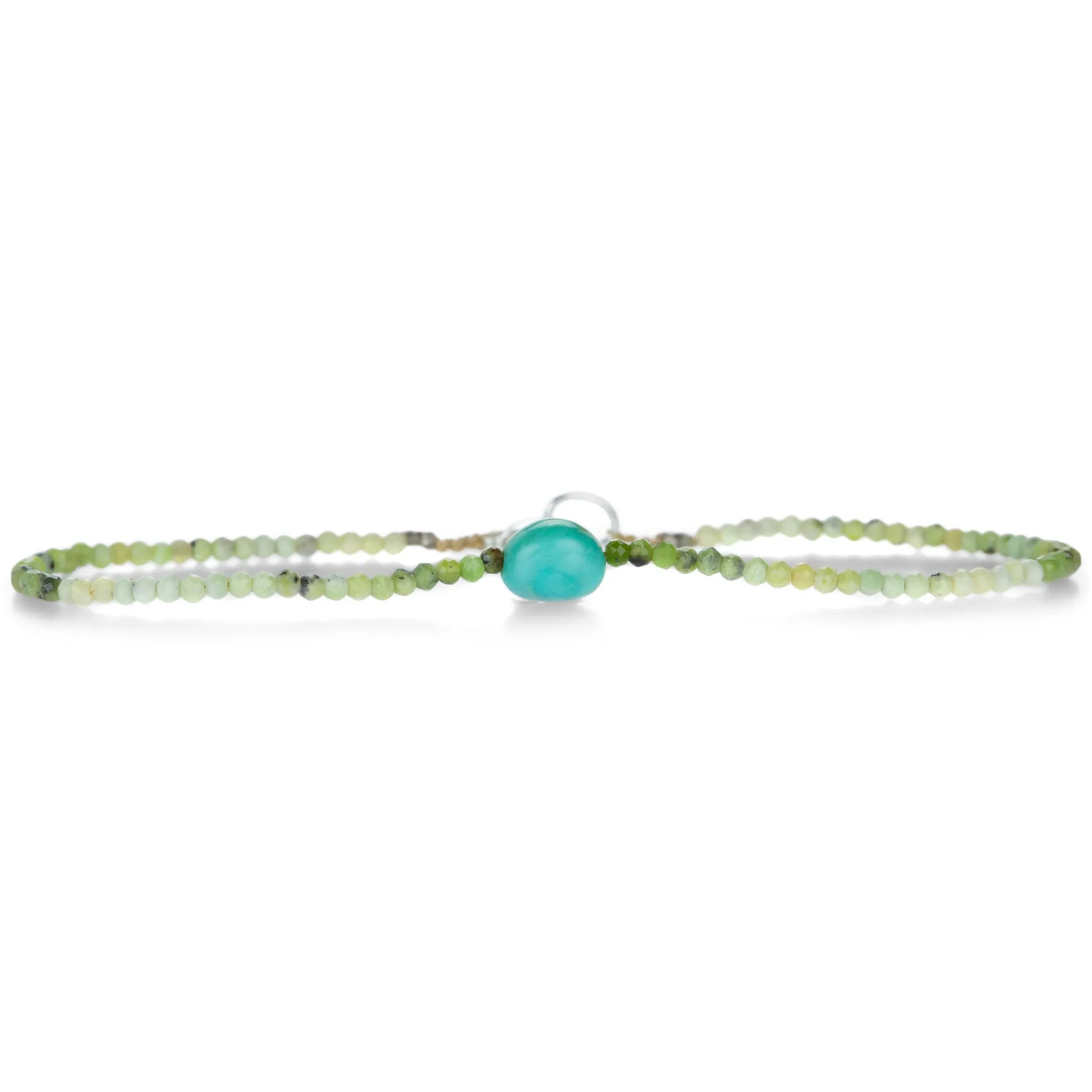 Olive Opal and Turquoise Bracelet