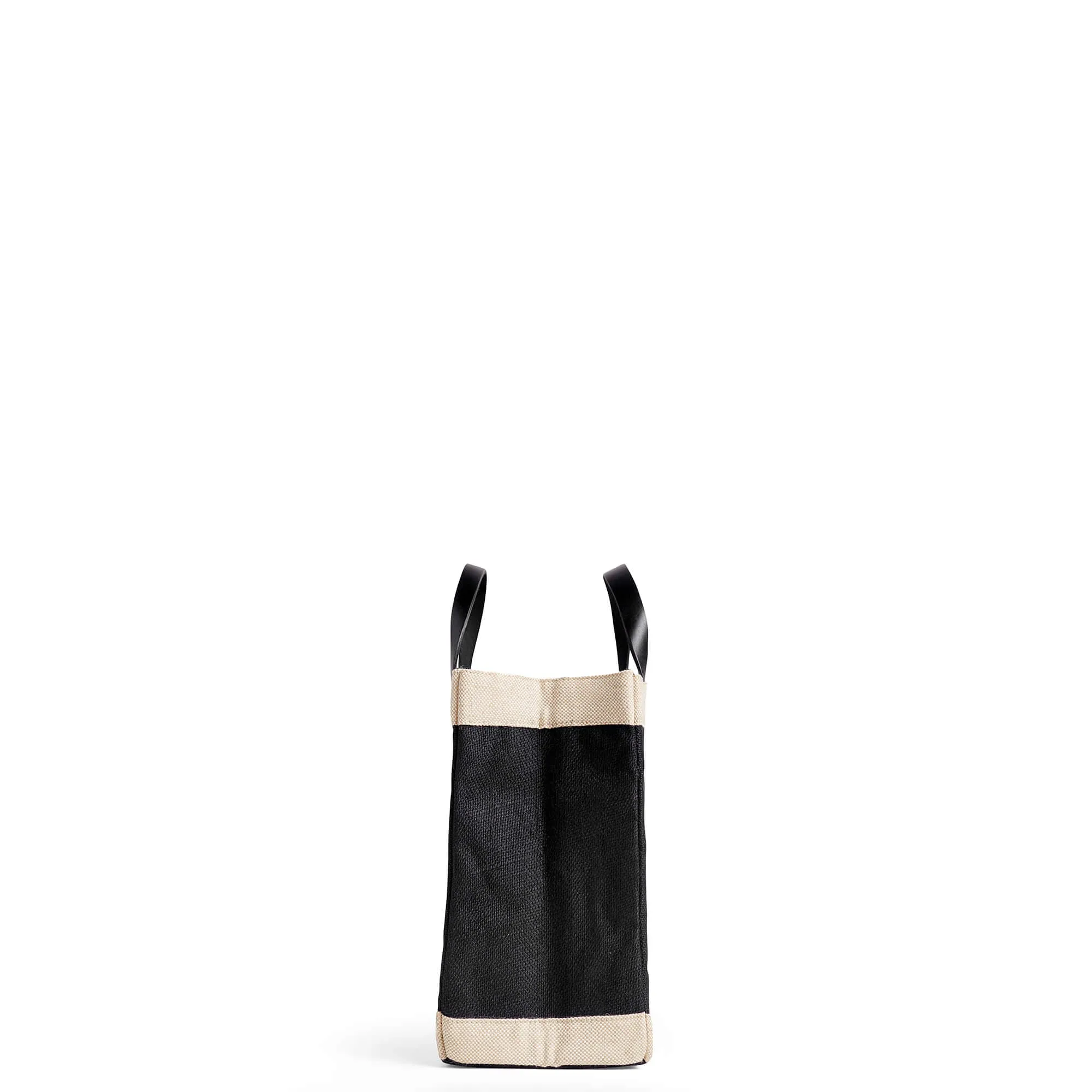 Petite Market Bag in Black with “HERS.”