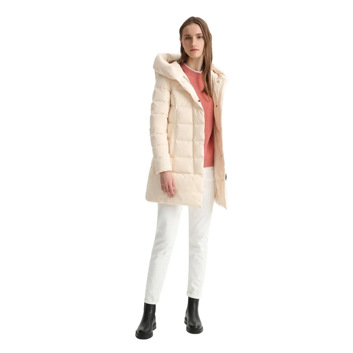 Piumino Donna Woolrich Puffy Prescott Parka Avorio