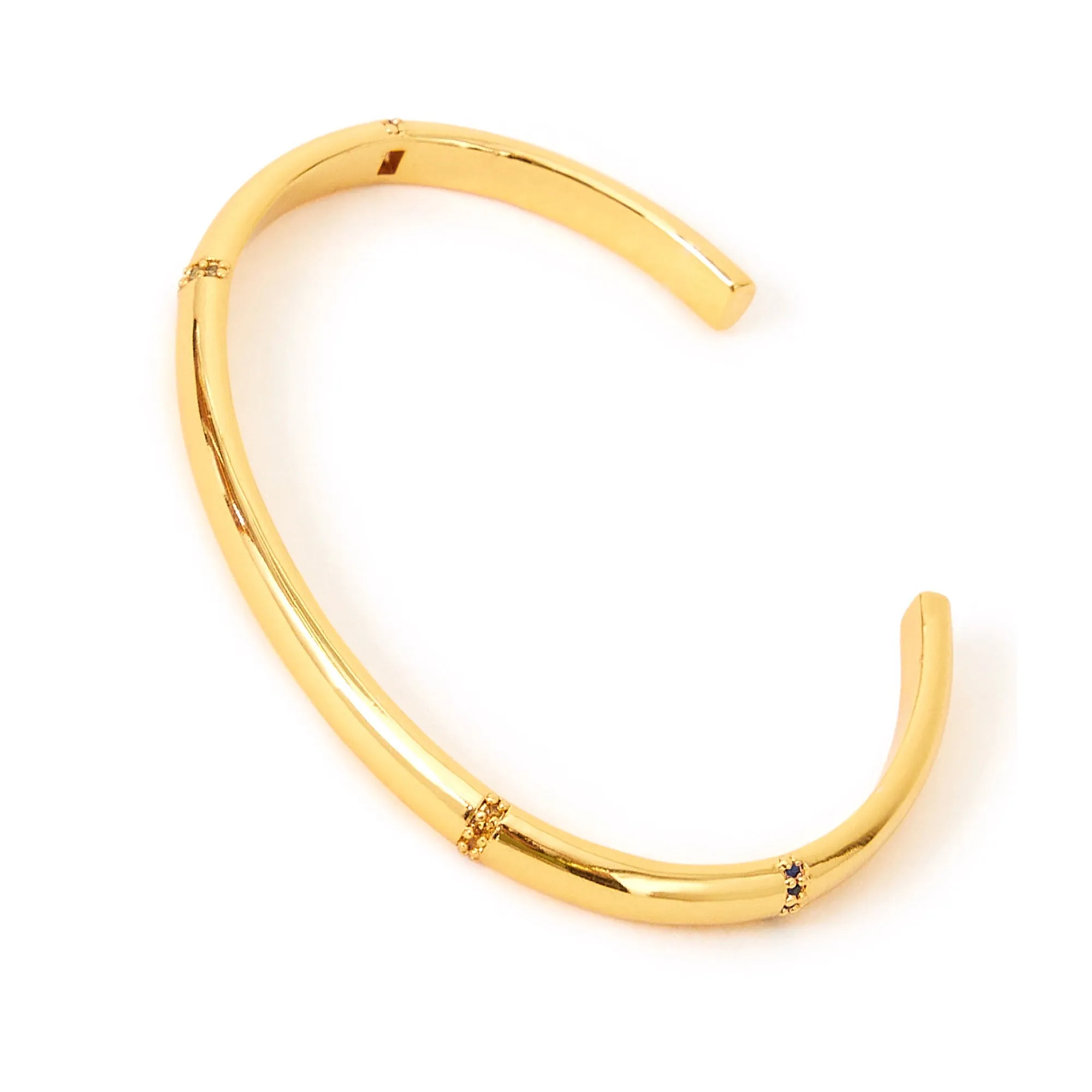 Real Gold-Plated Bamboo Cuff Bracelet