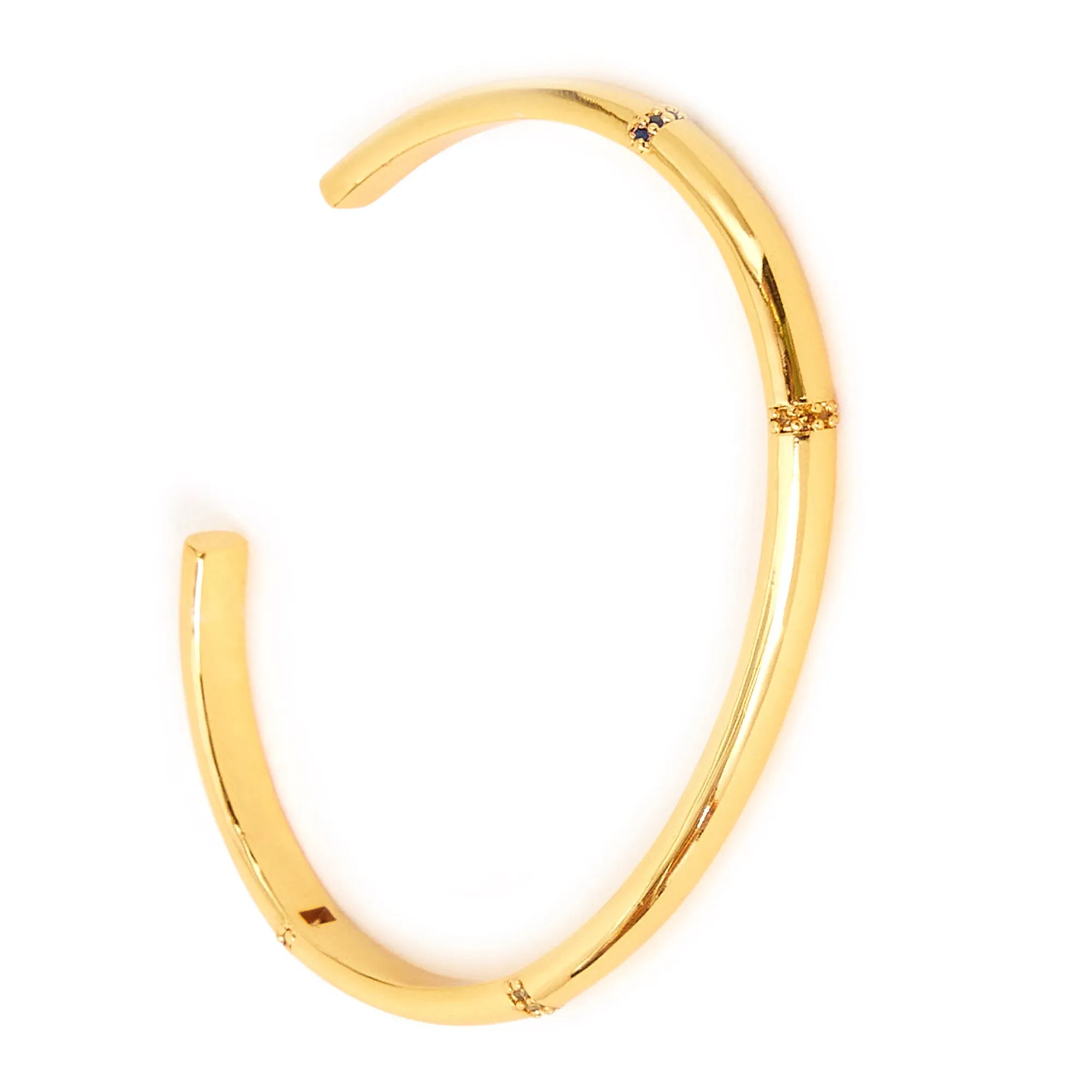 Real Gold-Plated Bamboo Cuff Bracelet