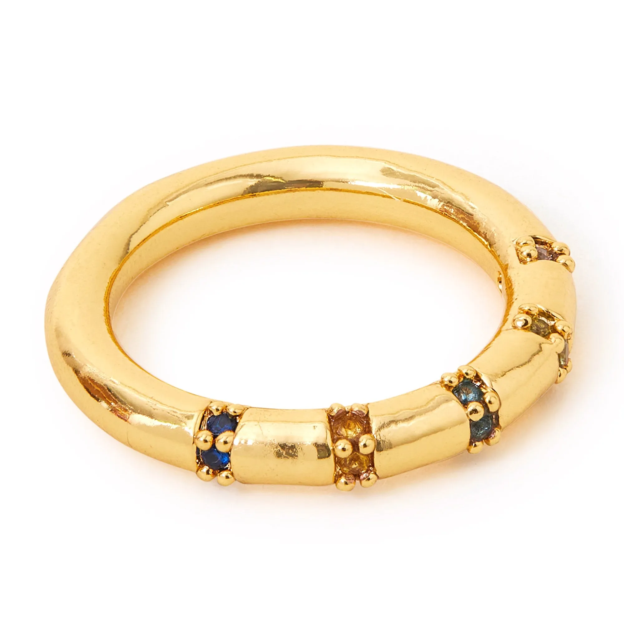 Real Gold-Plated Bamboo Ring Gold-Medium